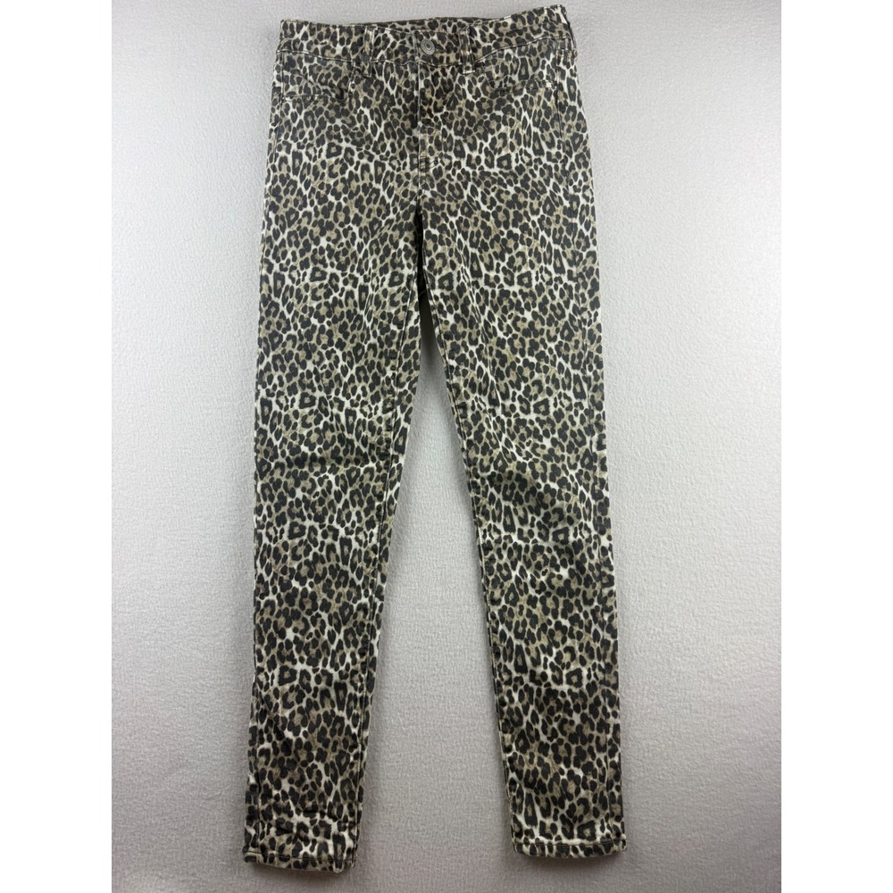 American Eagle Hi-Rise Jegging Leopard Print Skinny Pants Brown Black Size 6 Reg